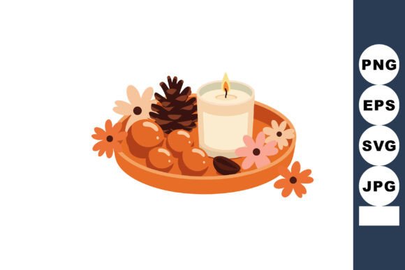 Autumn Cozy Decorative Tray Graphics