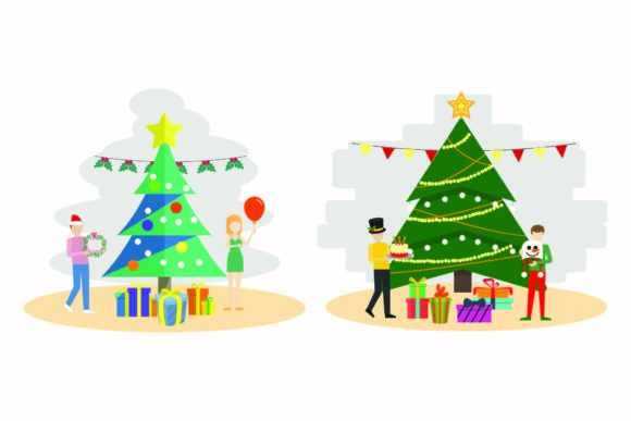 Christmas Party Illustration Graphics for Seasonal Branding