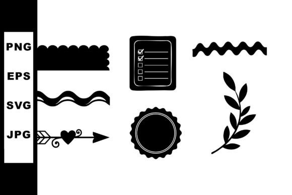Decorative Black Vector Shapes: Graphics & Illustrations for Editorial Use