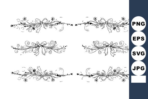 Decorative Vintage Floral Ornamental Bor Graphics