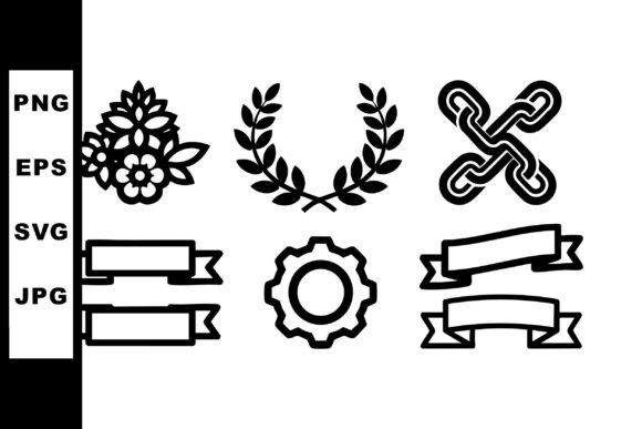 Floral Laurel W Graphics & Illustrations