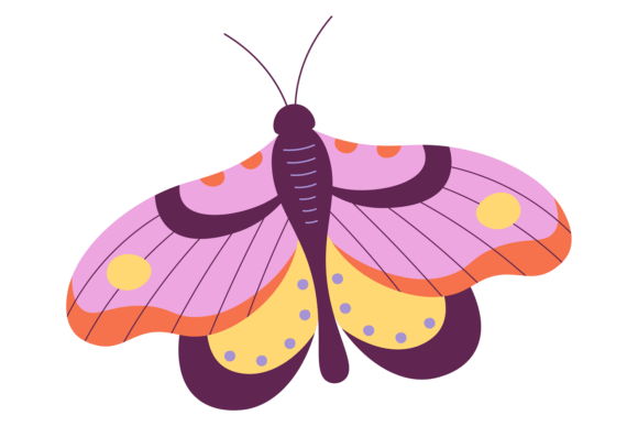 Flying Moth Graphics & Illustrations