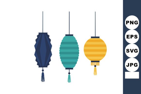 Hanging Decorative Lanterns in Blue Teal