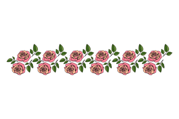 Rose Border Graphics: Floral Illustrations for Publishers