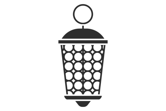 Turkish Lantern Black Icon: Graphics & Illustrations