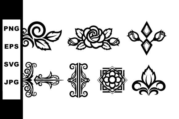 Vintage Floral Decorative Vector Element: Graphics & Illustrations