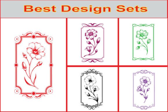 Vintage Floral Frame Decorative Vector Graphics & Illustrations